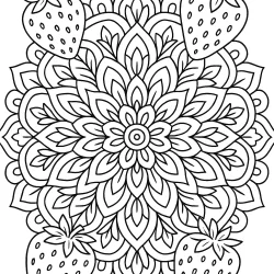 Morango para imprimir e colorir