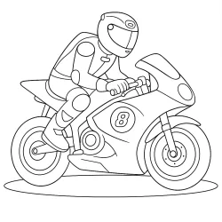 Moto para imprimir e colorir