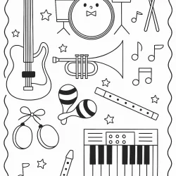 Música para imprimir e colorir