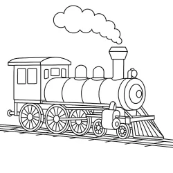 Trem para imprimir e colorir