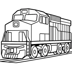 Trem para imprimir e colorir