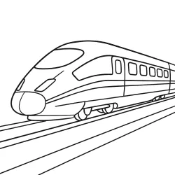 Trem para imprimir e colorir