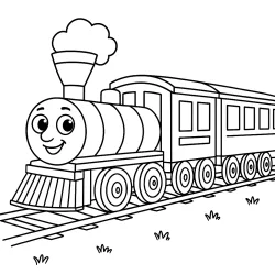 Trem para imprimir e colorir