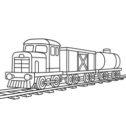 Trem para imprimir e colorir