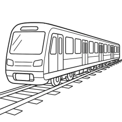 Trem para imprimir e colorir