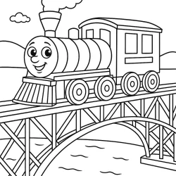 Trem para imprimir e colorir