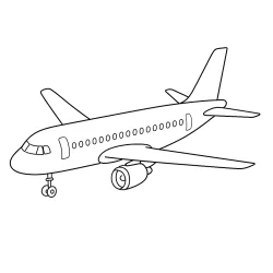 Avião para imprimir e colorir