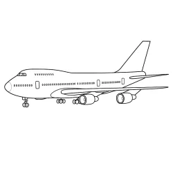 Avião para imprimir e colorir