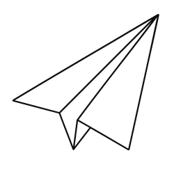 Avião para imprimir e colorir