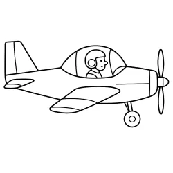 Avião para imprimir e colorir