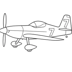 Avião para imprimir e colorir