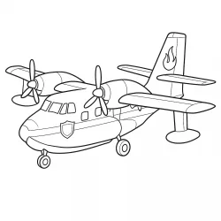 Avião para imprimir e colorir
