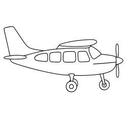 Avião para imprimir e colorir