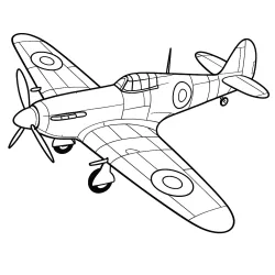 Avião para imprimir e colorir