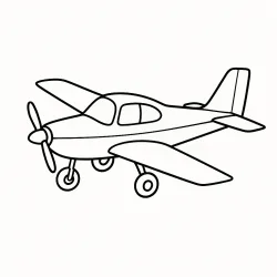 Avião para imprimir e colorir