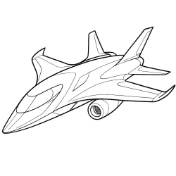 Avião para imprimir e colorir