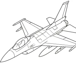 Avião para imprimir e colorir