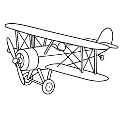 Avião para imprimir e colorir