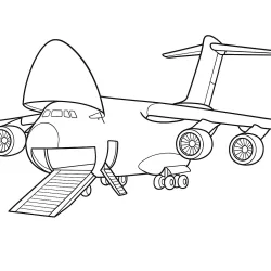 Avião para imprimir e colorir