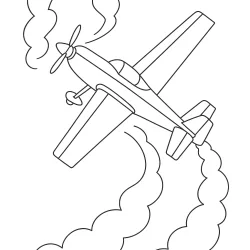 Avião para imprimir e colorir
