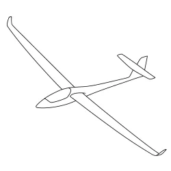 Avião para imprimir e colorir