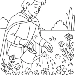 Príncipe para imprimir e colorir