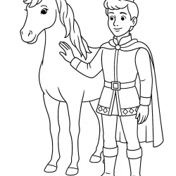 Príncipe para imprimir e colorir