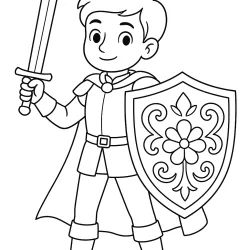 Príncipe para imprimir e colorir