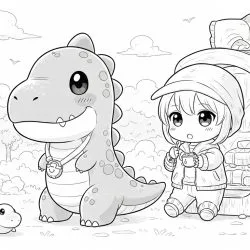 Dinossauro para imprimir e colorir