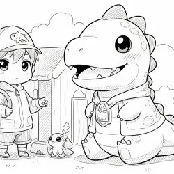 Dinossauro para imprimir e colorir