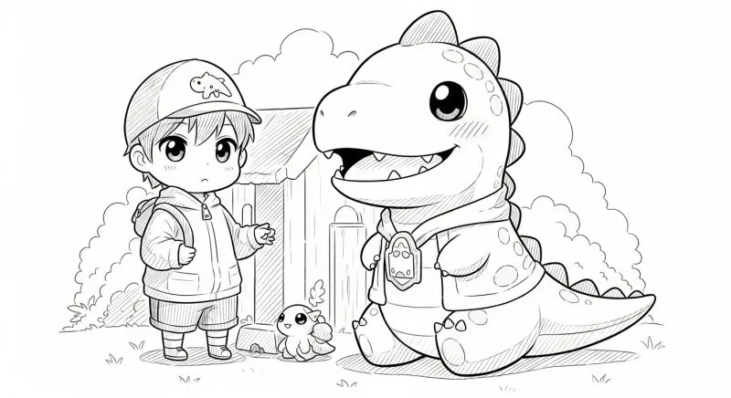 Dinossauro para imprimir e colorir