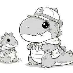 Dinossauro para imprimir e colorir