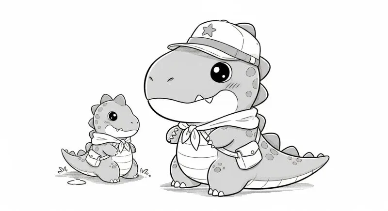 Dinossauro para imprimir e colorir