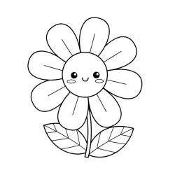 Flor para imprimir e colorir