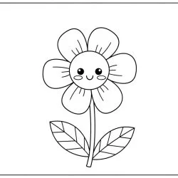 Flor para imprimir e colorir