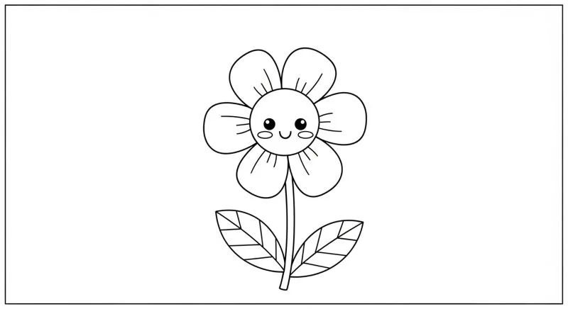 Flor para imprimir e colorir