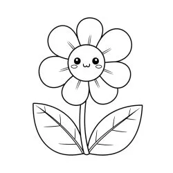 Flor para imprimir e colorir