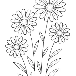 Flor para imprimir e colorir