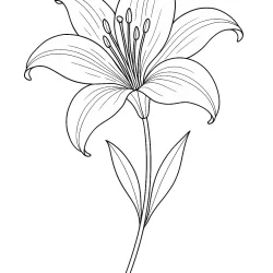 Flor para imprimir e colorir