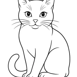 Gato para imprimir e colorir