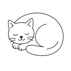 Gato para imprimir e colorir