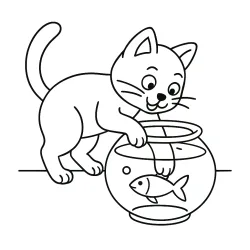 Gato para imprimir e colorir