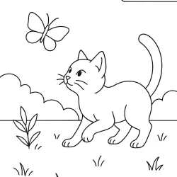 Gato para imprimir e colorir