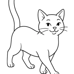 Gato para imprimir e colorir