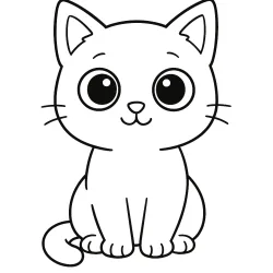 Gato para imprimir e colorir