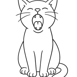 Gato para imprimir e colorir