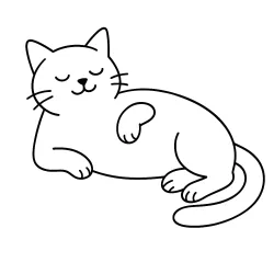 Gato para imprimir e colorir