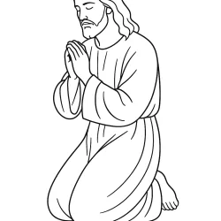 Jesus para imprimir e colorir