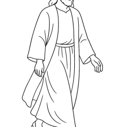 Jesus para imprimir e colorir