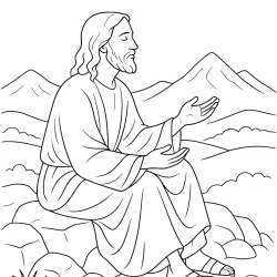 Jesus para imprimir e colorir